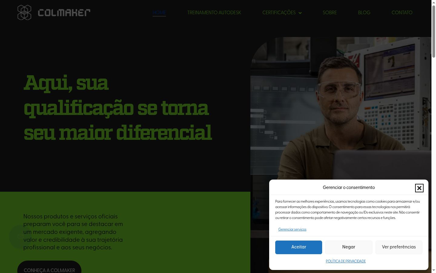 Screenshot tal-banner tal-kunsens muri qabel kwalunkwe interazzjoni
