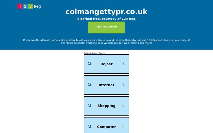 Screenshot ta' colmangettypr.co.uk