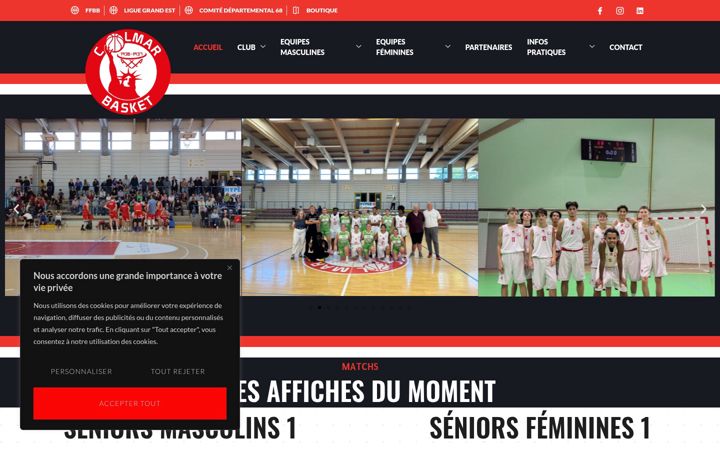 Skærmbillede af colmar-basket.fr