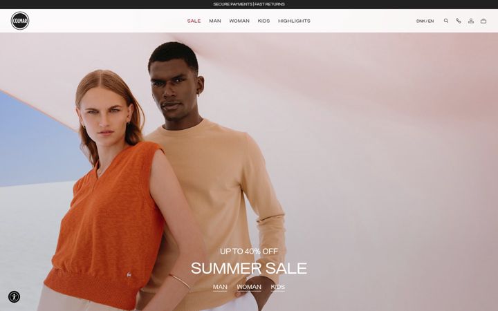 Screenshot of colmar.com