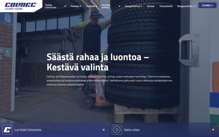 Skærmbillede af colmec.fi