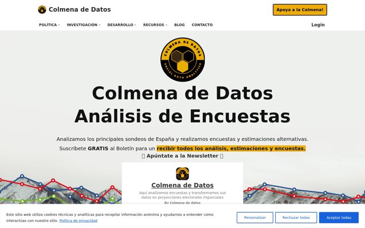 Screenshot of colmenadedatos.com