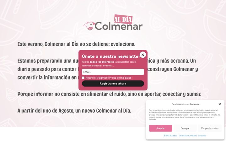 Screenshot of colmenaraldia.com