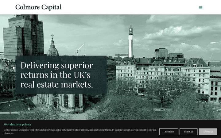 Screenshot ta' colmorecapital.co.uk