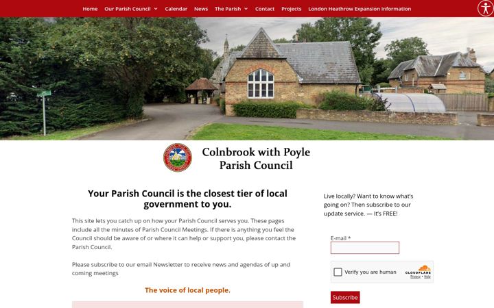 Screenshot of colnbrookwithpoyle-pc.gov.uk
