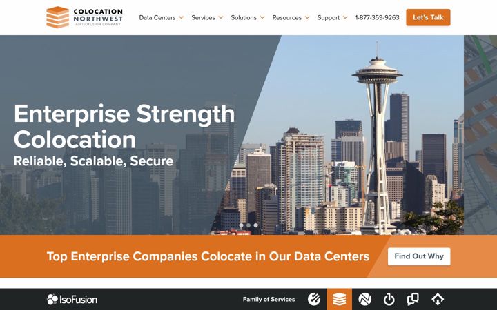 Screenshot of colocationnorthwest.com