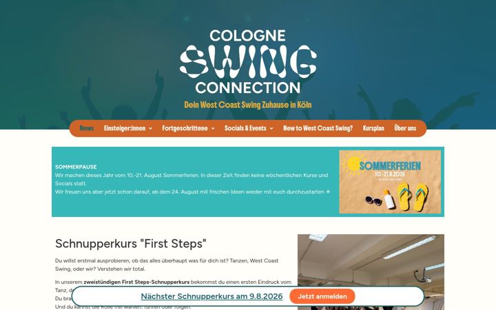 Screenshot of cologneswingconnection.de