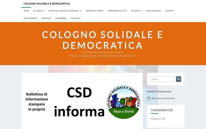 Screenshot of colognosolidaledemocratica.it