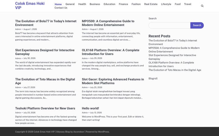 Screenshot of colokemashokivip.com