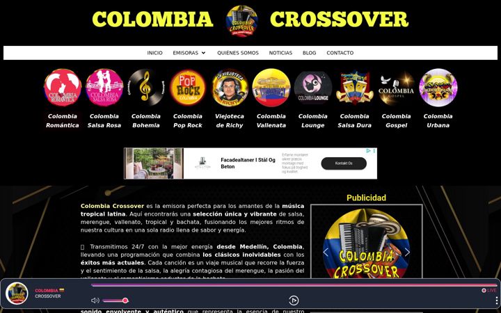 Screenshot of colombiacrossover.com