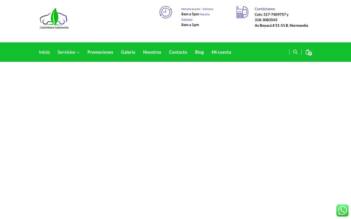 Screenshot of colombianaautomotriz.com