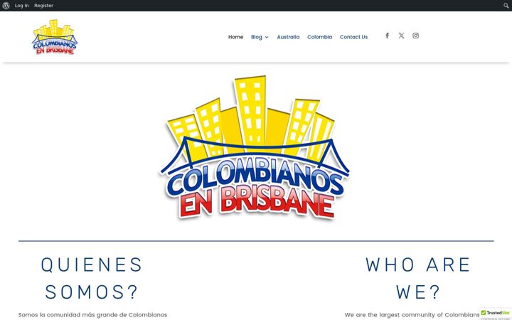 Ekraanipilt saidist colombianosenbrisbane.com.au