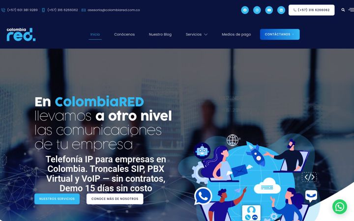 Screenshot of colombiared.com.co