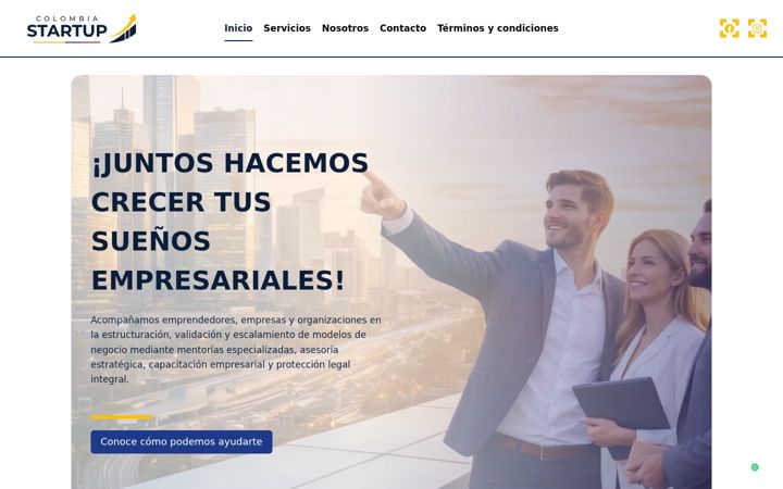 Screenshot of colombiastartup.co
