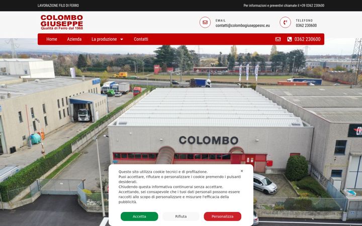 Screenshot of colombogiuseppesnc.eu