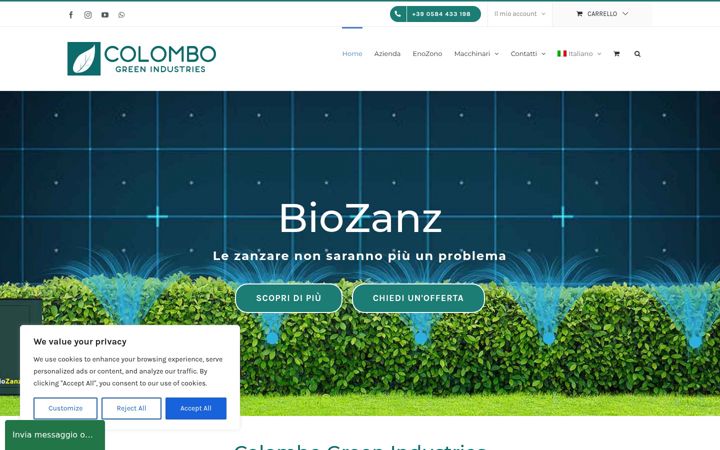 Screenshot of colombogreen.it