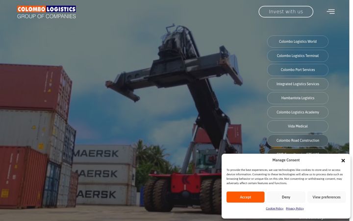 Screenshot of colombologistics.com