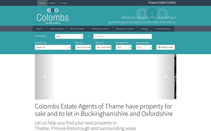 Screenshot of colombs.co.uk