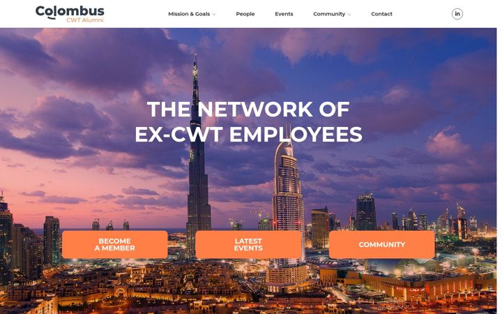 Screenshot of colombus-cwtalumni.com