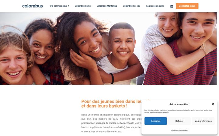 Screenshot of colombus.education