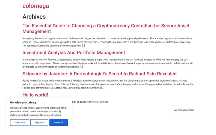 Screenshot of colomega.com
