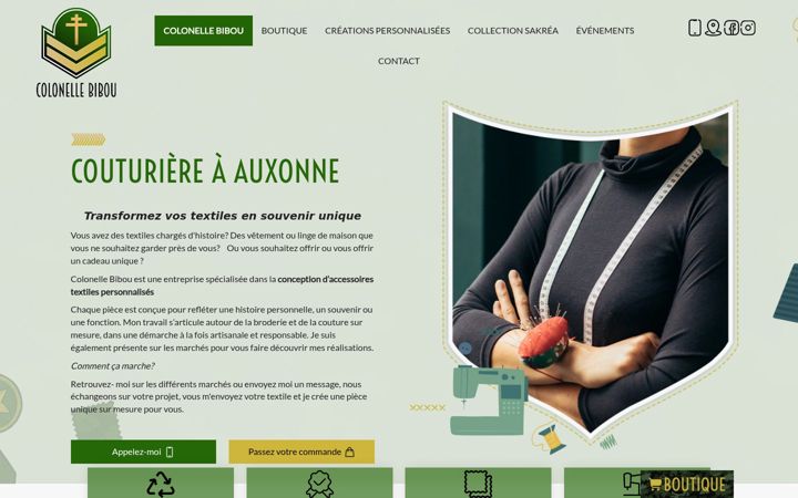 Screenshot of colonellebibou.fr