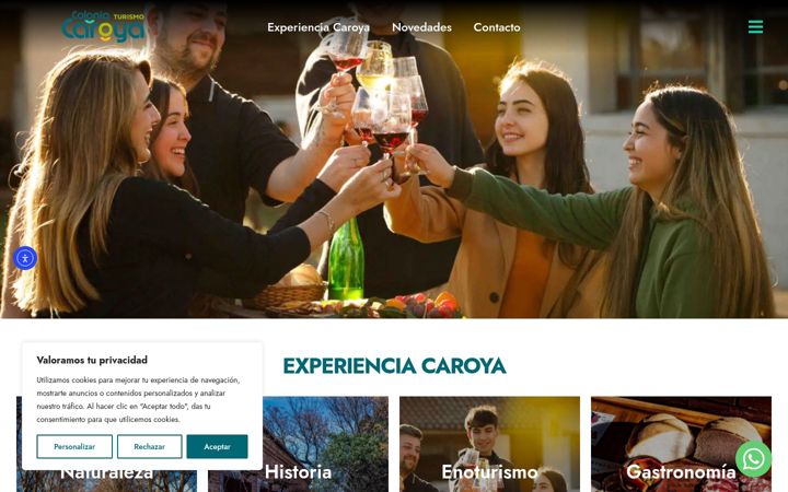 Screenshot of coloniacaroyaturismo.gob.ar