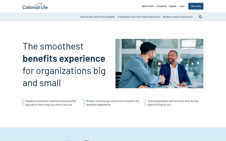 Screenshot of coloniallife.com