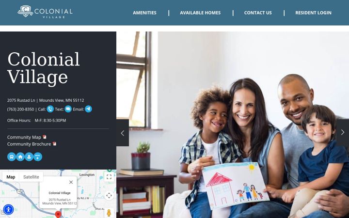 Screenshot of colonialvillagemn.com