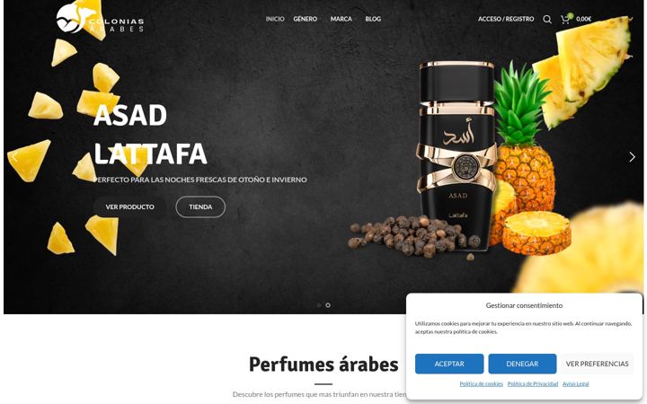 Screenshot of coloniasarabes.es