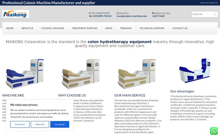 Screenshot of colonic-machine.com