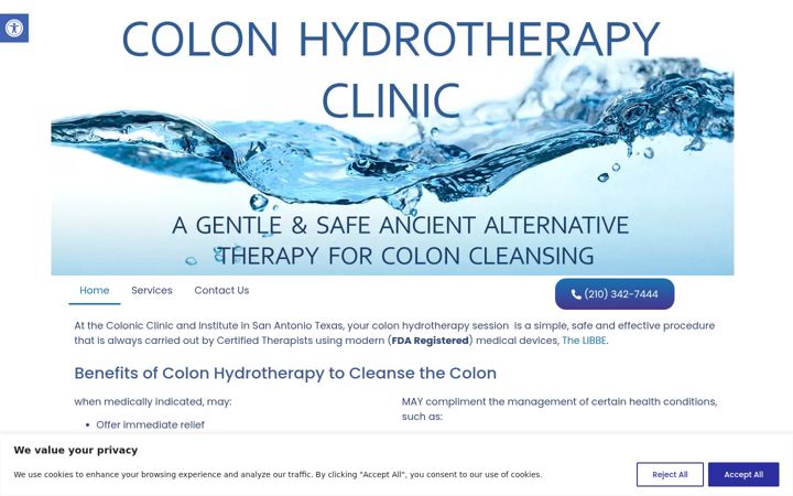 Screenshot of colonicclinic.net