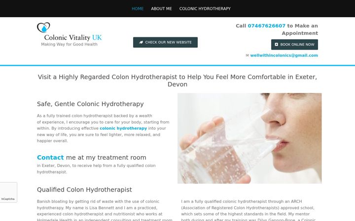 Screenshot of colonicvitalityuk.com