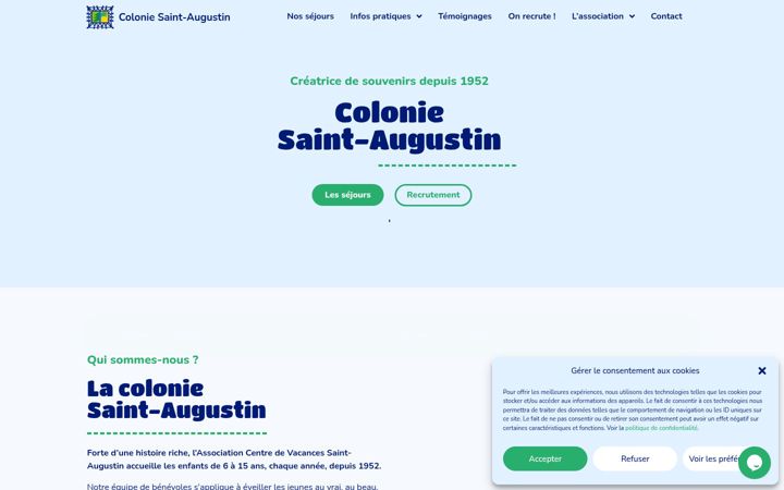 Captura de pantalla de colonie-st-augustin.org