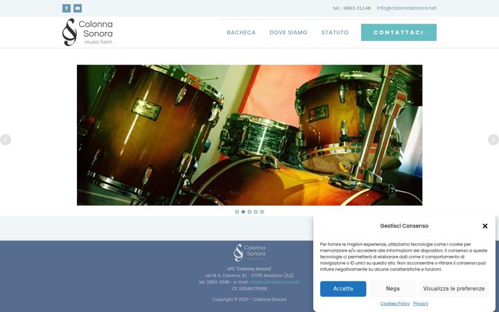 Screenshot of colonnasonora.net