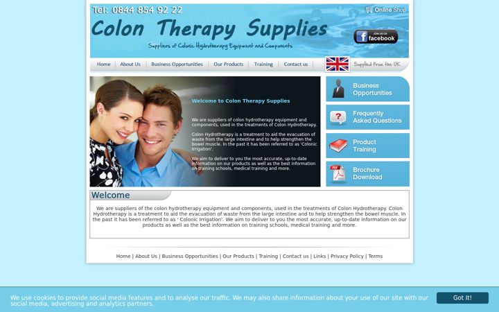 Screenshot of colontherapysupplies.co.uk
