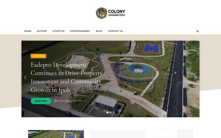 Screenshot of colonysummerfest.com