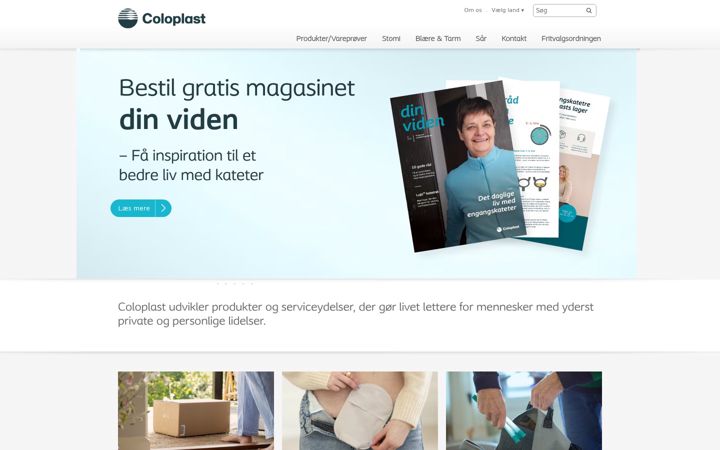 Screenshot of coloplast.dk