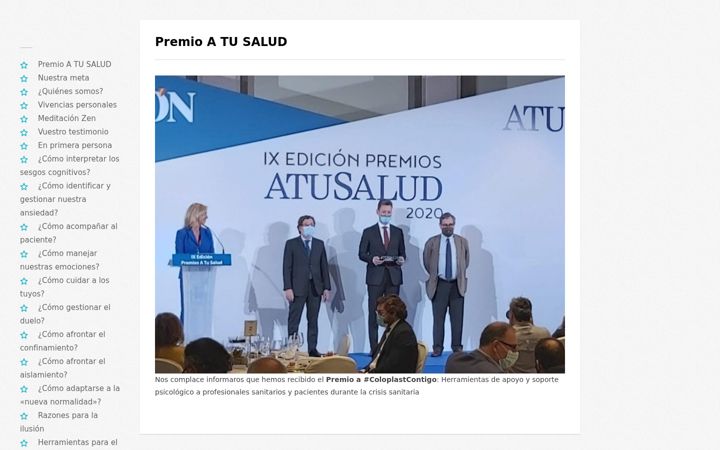 Screenshot of coloplastcontigo.com