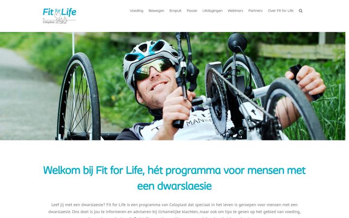 Captura de pantalla de coloplastfitforlife.nl