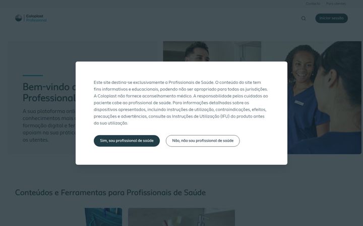 Screenshot of coloplastprofessional.pt