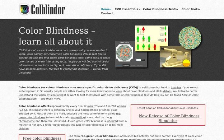 Skjámynd af color-blindness.com