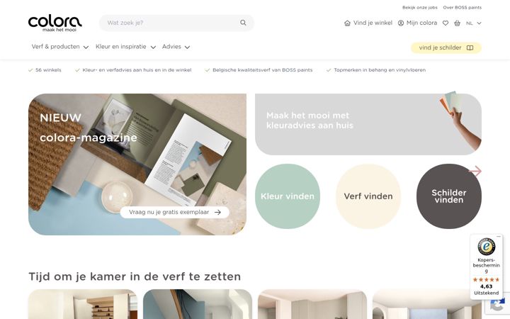 Screenshot of colora.be