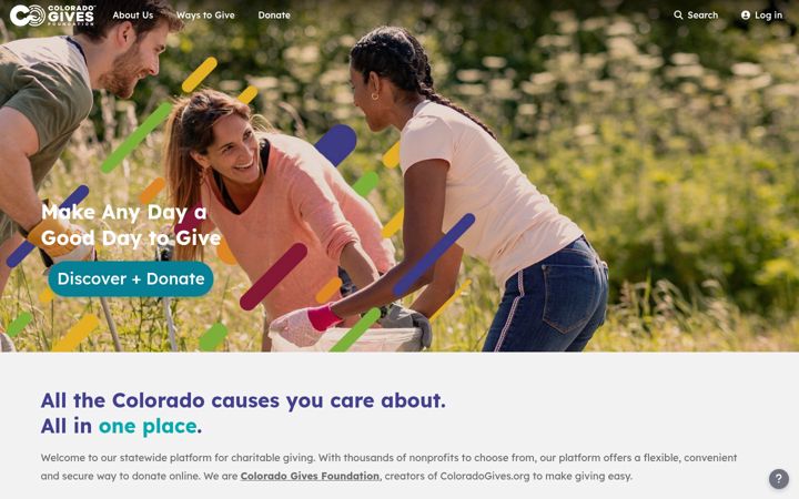 Screenshot of coloradogives.org
