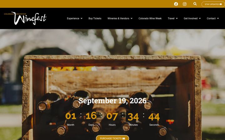 Screenshot of coloradowinefest.com