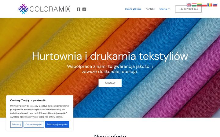 Screenshot of coloramix.com