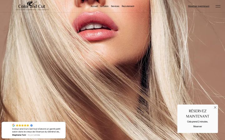 Screenshot of colorandcut.fr