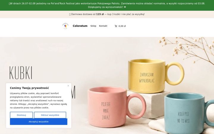 Snímek obrazovky coloratum.pl