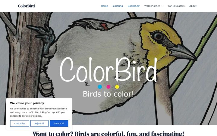 Screenshot of colorbird.org