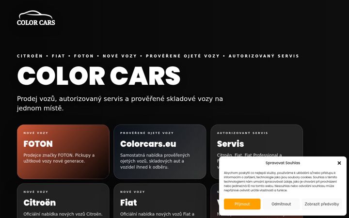 Snimka zaslona za colorcars.cz
